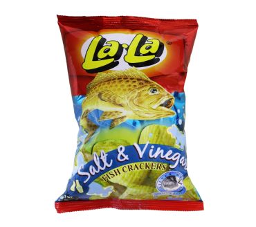 Newton Lala Fish Crackers 100G - Salt And Vinegar Pack Of 12